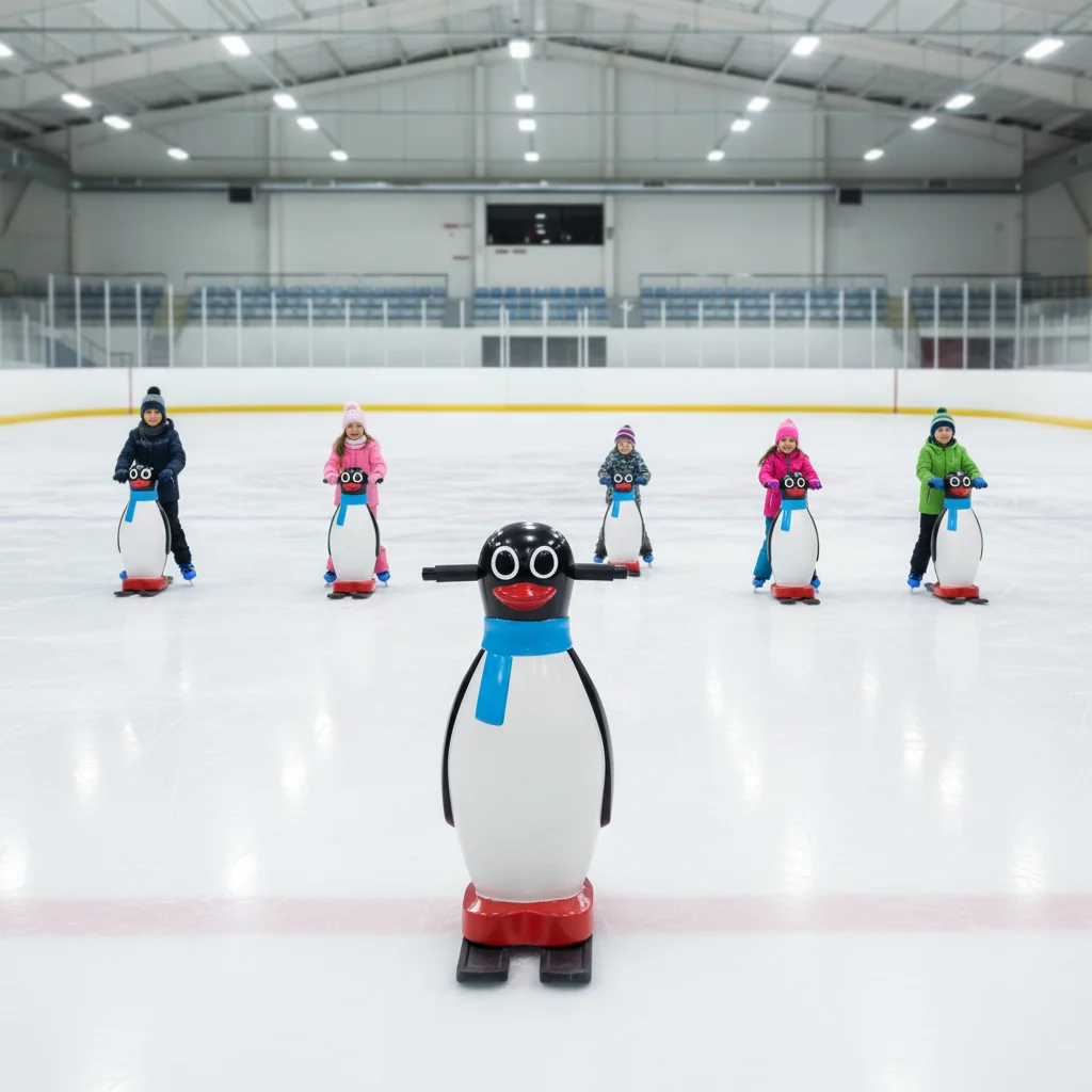 QIQU Tourist Blow Molded Trainer Vacation Activity Gear Resort Penguin Ice Skate Pusher
