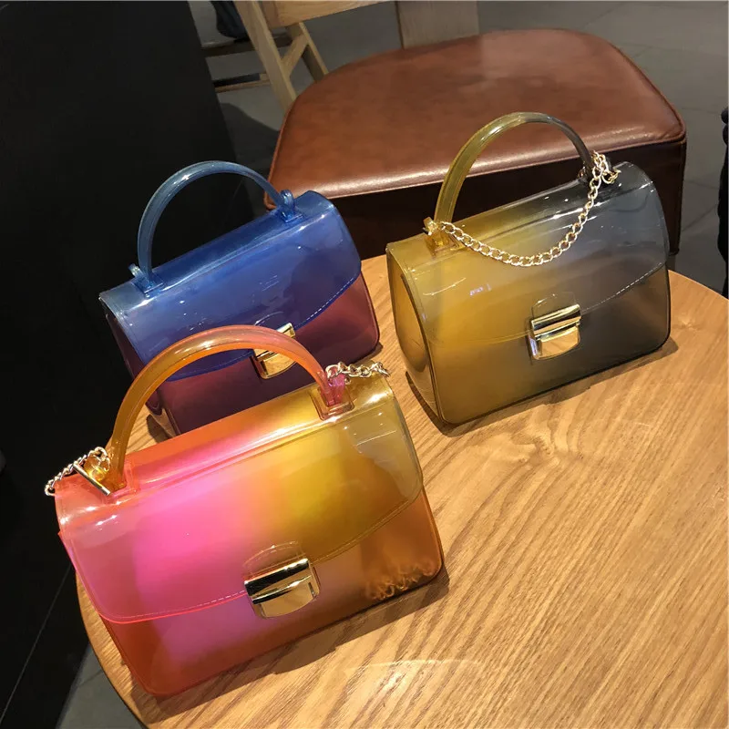 

mini jelly purses handbags jelly purses and handbags women 2021 gradient jelly bag