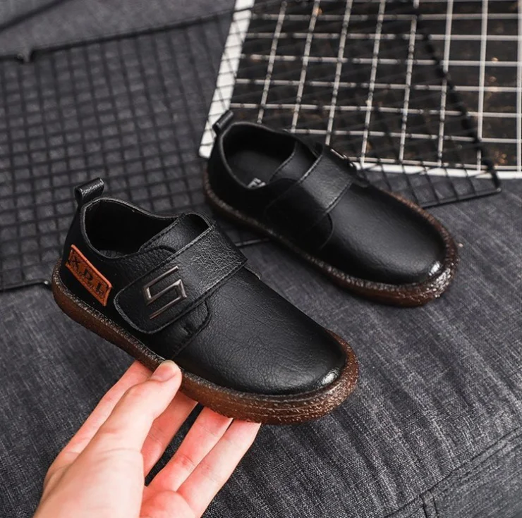 

fashion children school retro leather gentleman boy kids casual shoes, 2 colors