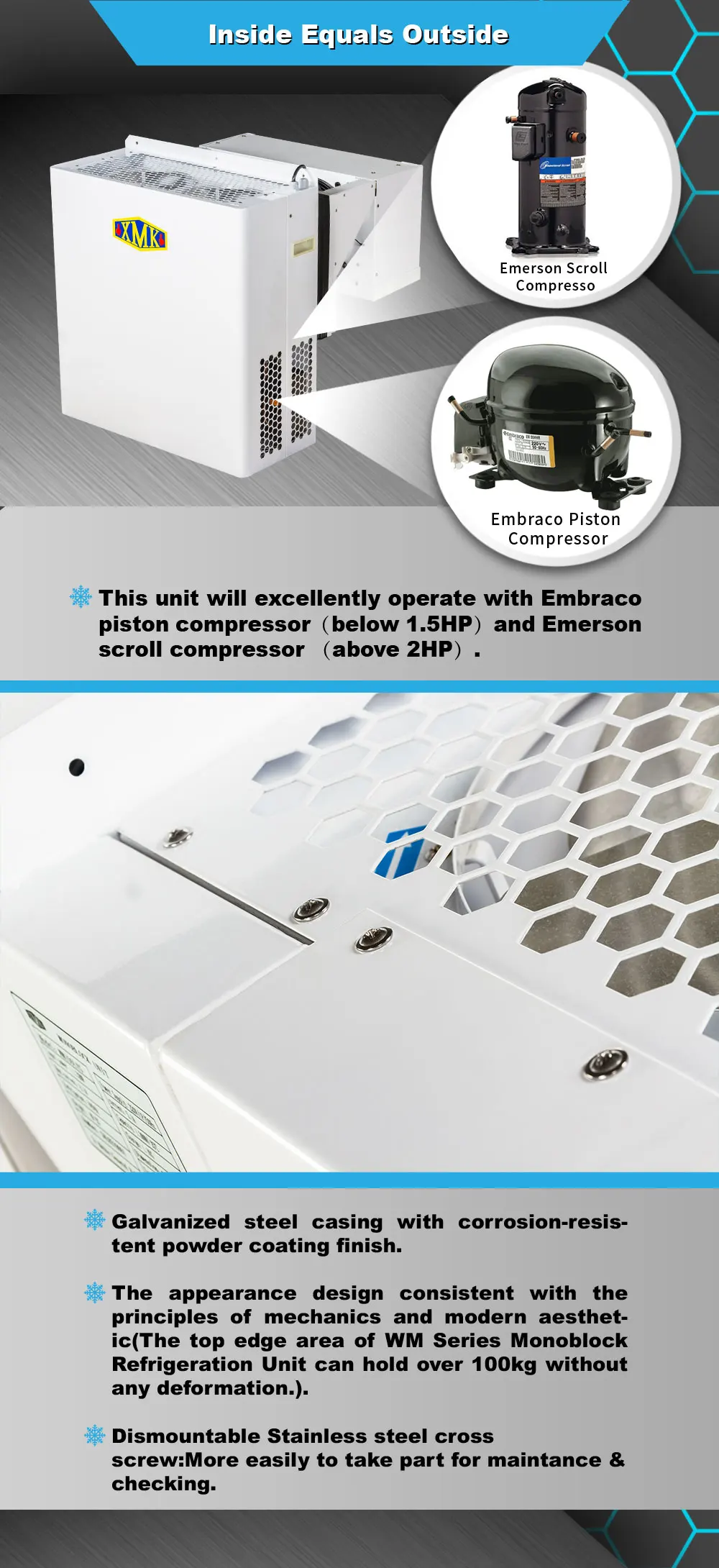 Monoblock Refrigeration Condensing Evaporator, Wall, R404A - detail 14