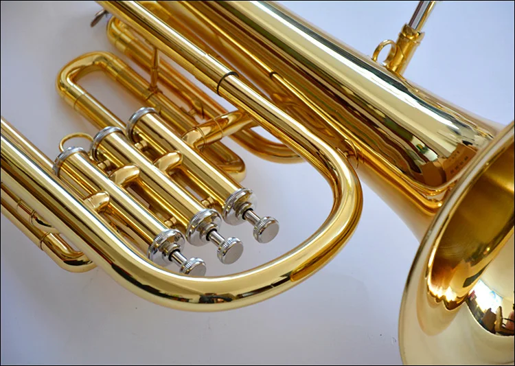 Factory Price Gold Lacquer  Brass Eb Marching Professional Euphonium Compensating
