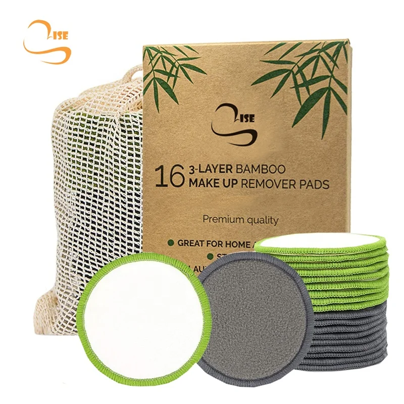 

Zero Waste 8cm Soft All Skin Cotton Makeup Remover Pads Set Women Reusable Cotton Bamboo Face Wipes Eco Friendly