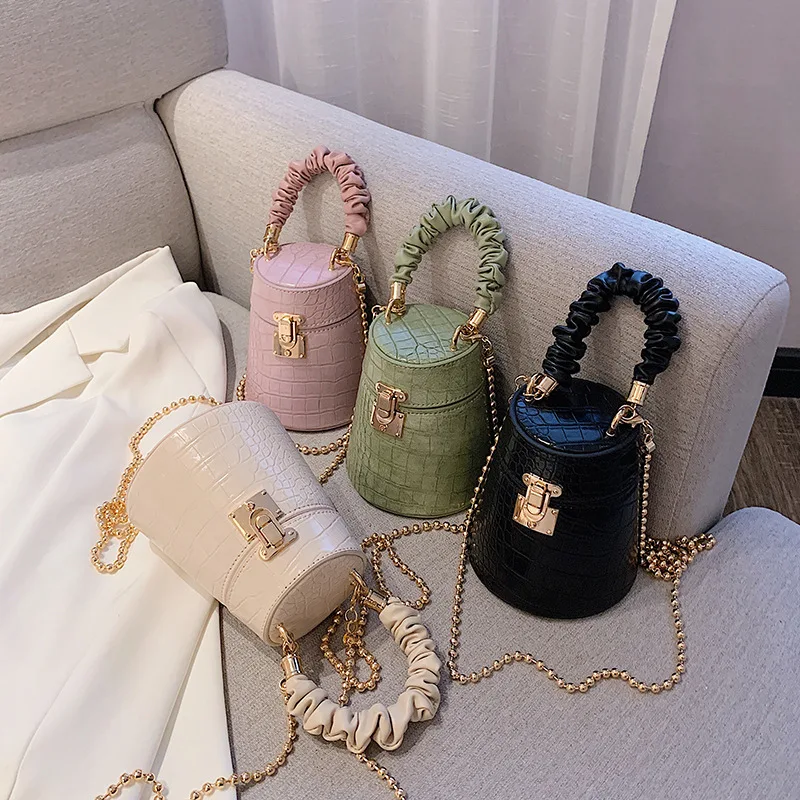 

New Ladies Cute Bucket Handbags Women Fashion Chain Crossbody Bags Mini Purses