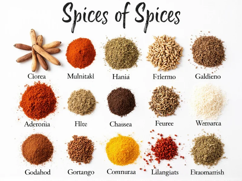 Complete List of All Spice Names with Categories and Uses