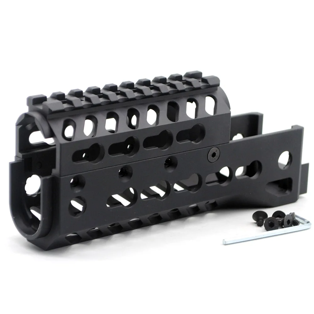 

Aplus 6.5 inch Black Two-pieces design drop-in style Universal AK Keymod Handguard fits both RU & US AK47