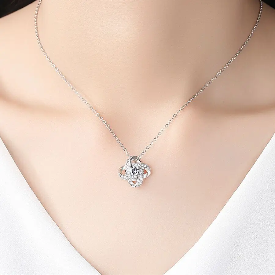 

popular seller beautiful gift love knot pendant necklace