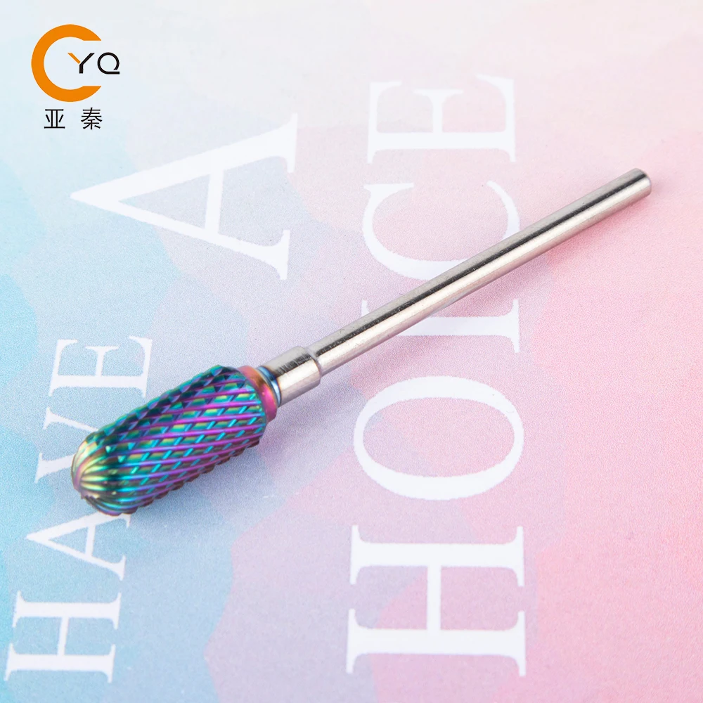 

hot sale products for colorful flame nails cone bit electric manicure, Black.purple.silver.colours