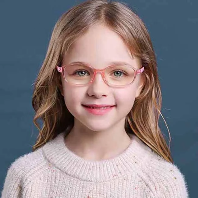 

kids TR90 flexible optical myopia oval frames eyeglasses anti blue light blocking computer protection glasses for children