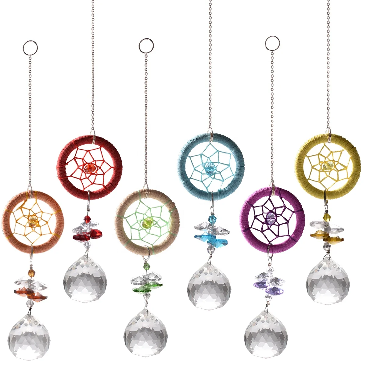 

Crystals Sun Catcher Hanging Suncatchers Dreamcatcher Lamps Light Pendant for Christmas Day Wedding Plants Car Decor