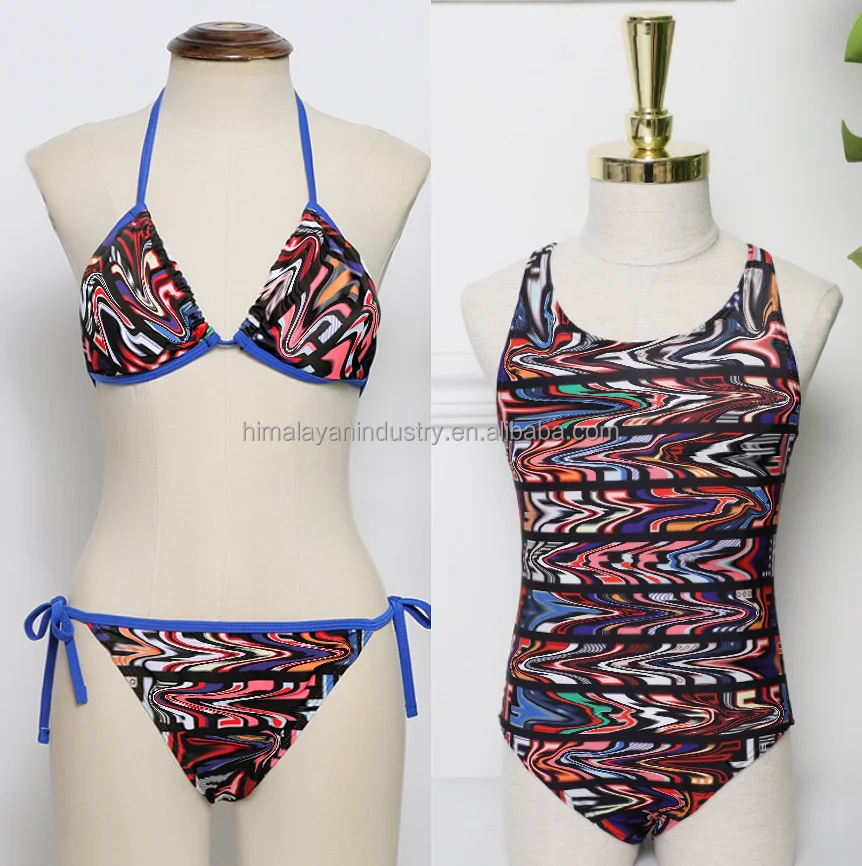 

2021 Baby Girls Bikini Toddler Children Designers Kids Swimsuit Mother and Me Daughter Family Matching Swimwear, Picture