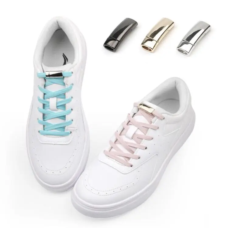 

2020 Hot Sale Magnet Flat Shoelace Elastic Shoe Lace Tie Free Shoe Cords for Sport Shoes