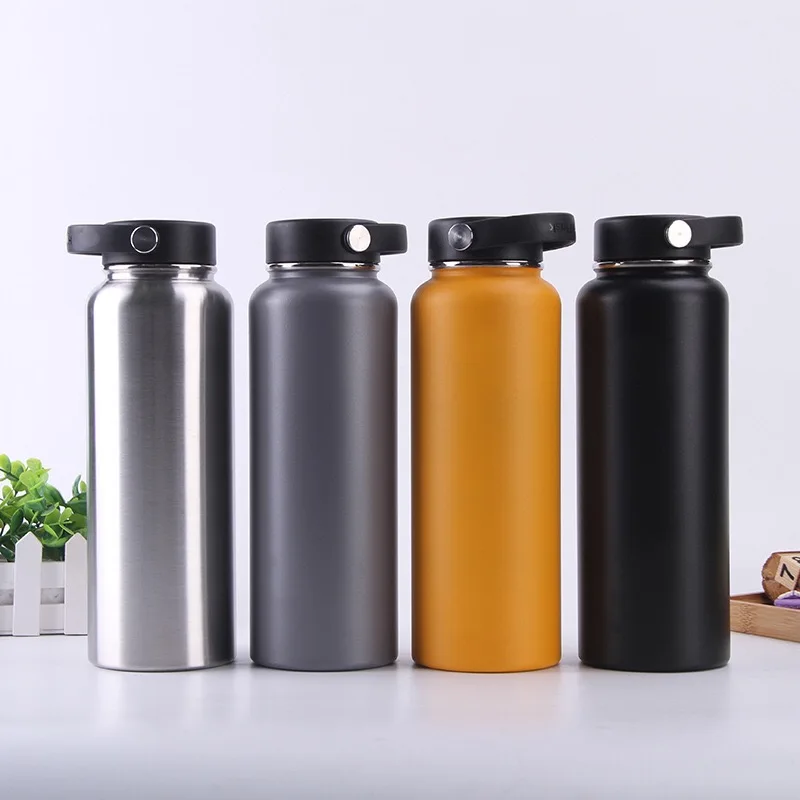 

32oz 40oz Stainless Steel flask bottle Vacuum Insulated Wide Mouth with Leak Proof Flex Cap custom water bottle