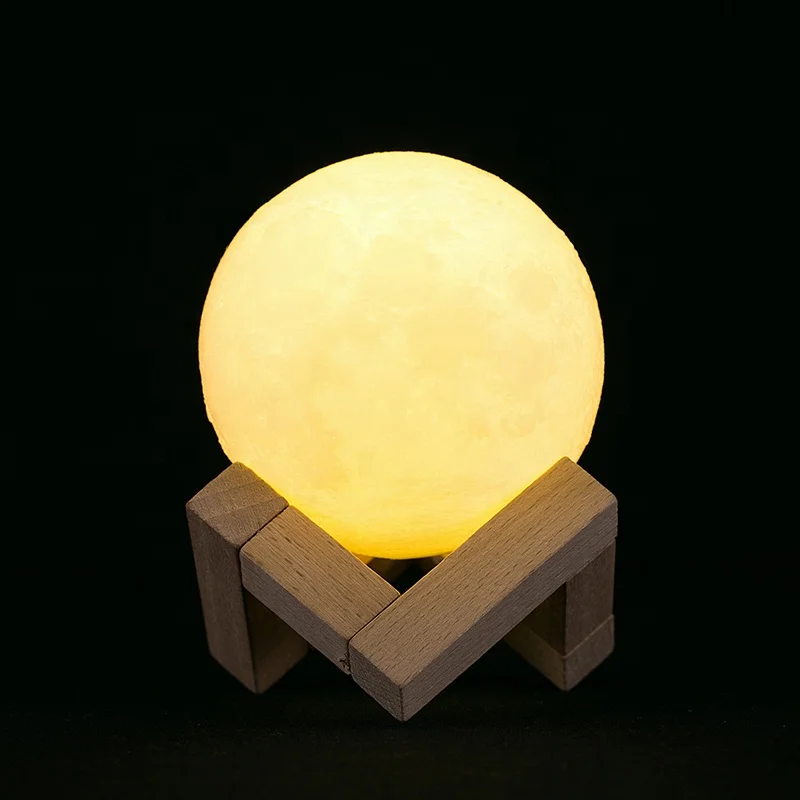 Switch Night Light Home Decor Creative Gift Rechargeable 3d Print Led Moon Light Lamp Night Light For Kids