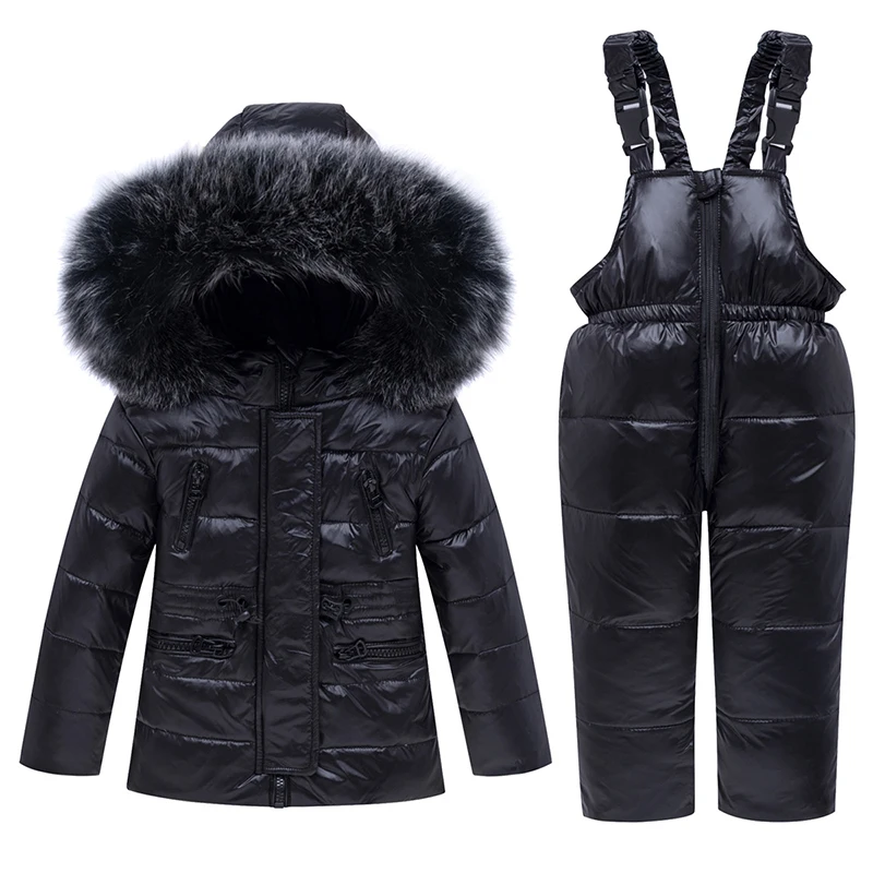 

New Arrivals Winter Kids Two Piece Sets Boys And Girls Waterproof Jumpsuit Snow Suit, Accept custom color