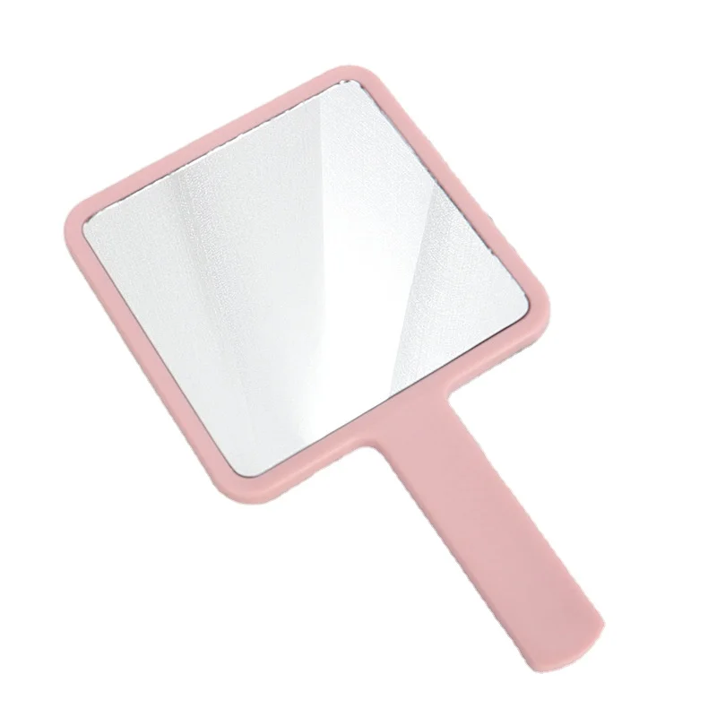

High-definition hand makeup mirrors plastic pink hand mirror