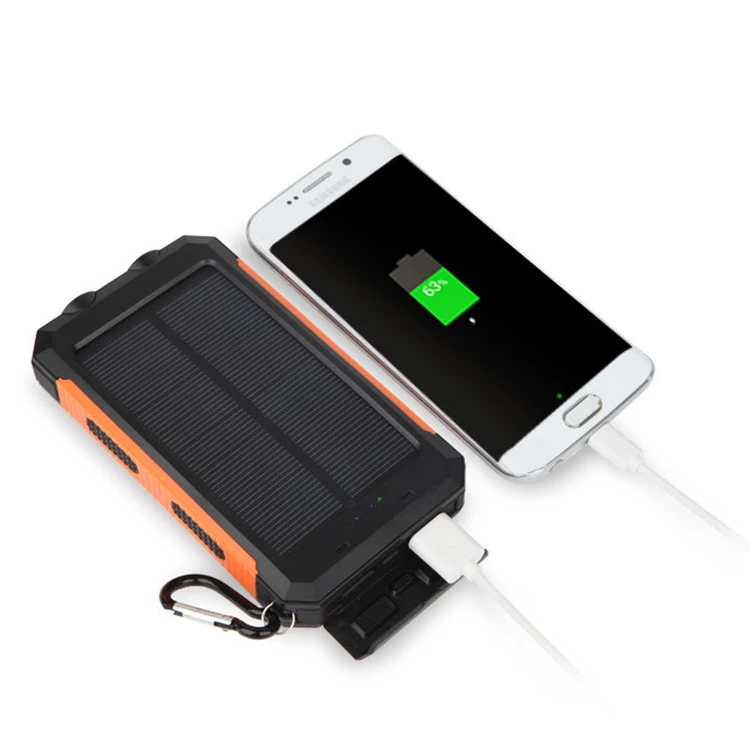 

Outdoor Waterproof Universal Solar Power Bank 20000Mah With Camping For Cell Phone Led Light