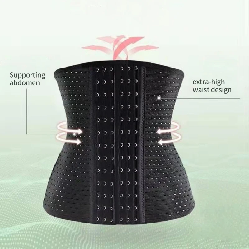 

New Design Steel Bone Push Up Waist Trainer Corset Body Shaper Wear Plus Size Women Waist Trimmer Belt, Black, khaki