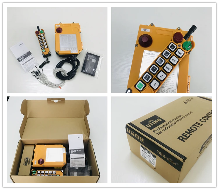 Double speed EOT crane industrial wireless remote control system F24-10D with receiver and transmitter