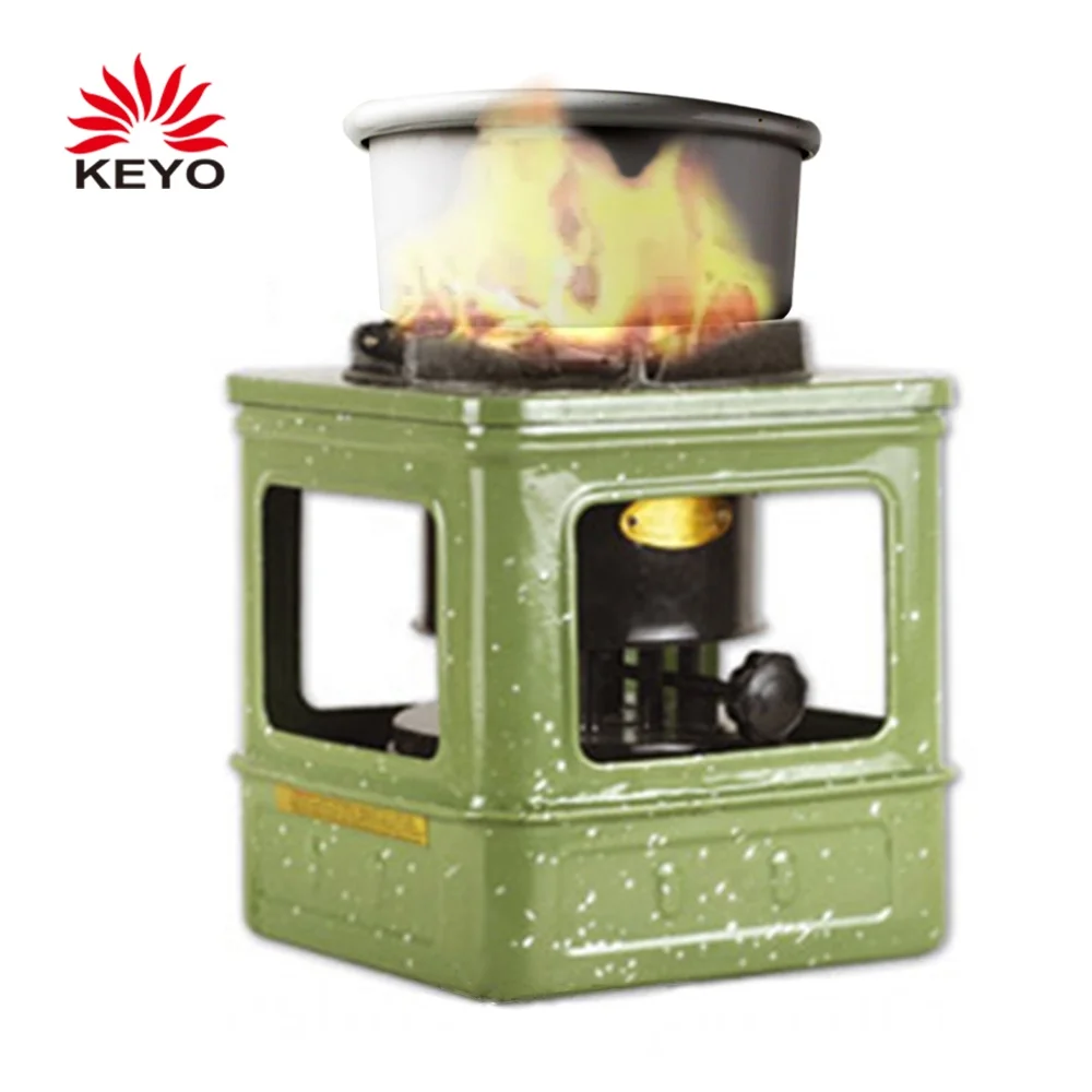 

Camping Stoves Outdoor Mini Portable Kerosene Stoves With 10 Wicks, Green, cream