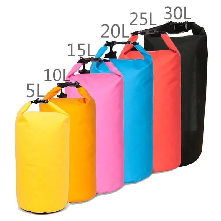 

Waterproof Dry Bag for Outdoor Factory Wholesale 5L  15L 20L 30L Hiking Bags Camping & Hiking PE Bag/pcs OEM Accepted 100pcs