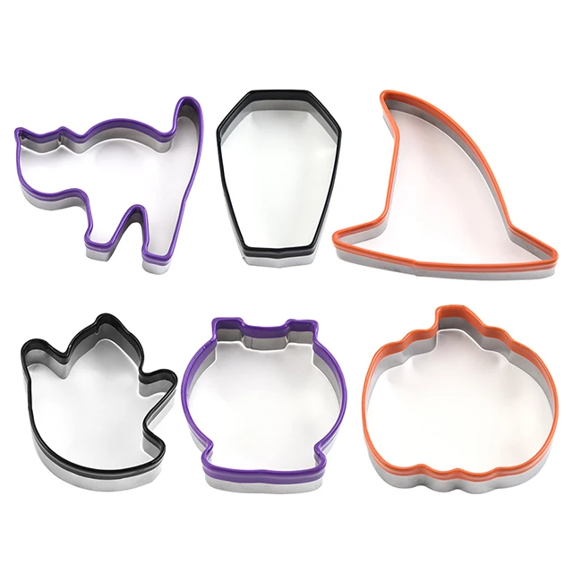 

Wholesale in stock halloween cookie cutter set of 4 halloween cookie cutter mould, Customized color