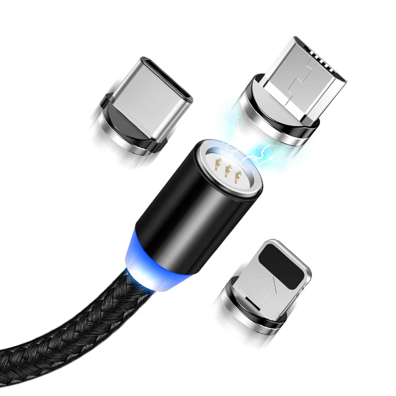 Factory New Update 3A Magnetic Cell Phone USB Cable Support 3.0 Fast Charging And Data Transfer Magnet Data Wire Cable