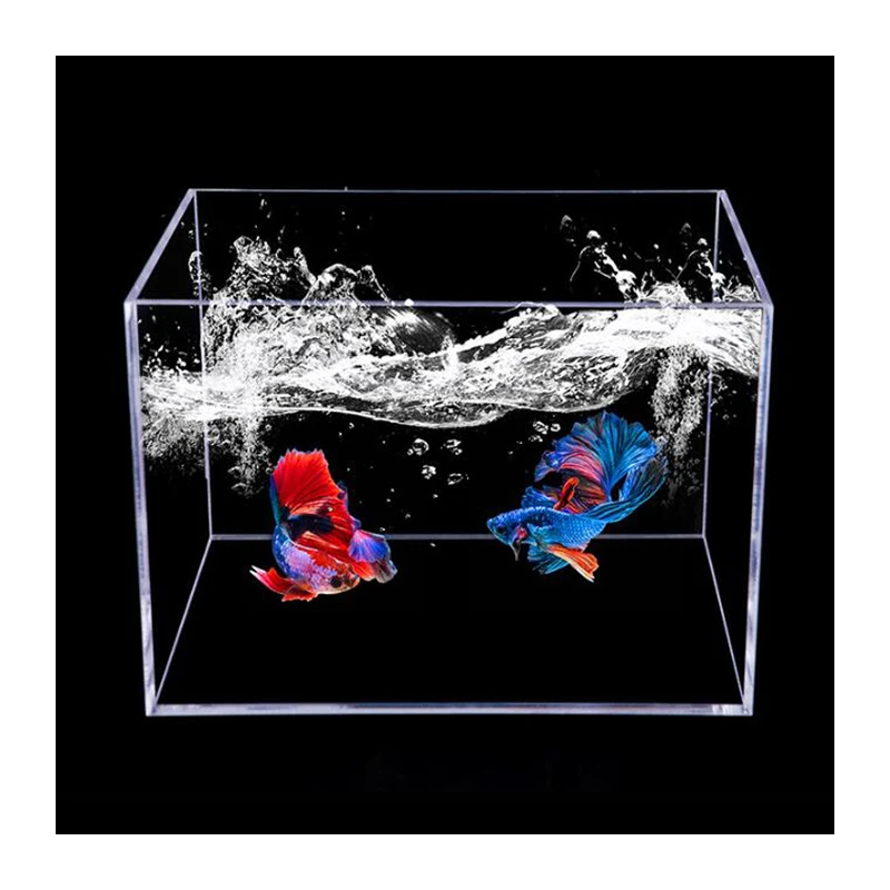 

Customized acrylic explosion-proof fish tank bare tank open aquarium desktop small rectangular water plant tank