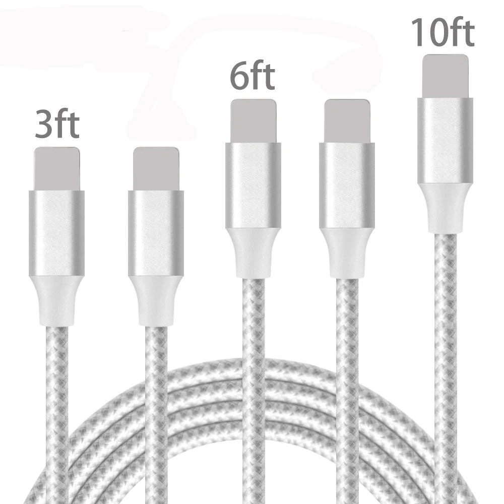 

Premium 3ft 6ft 10ft Braided Usb Cable For Iphone Fast Charging Usb Data Cable For Iphone usb Charger Cable For Iphone Charge, Support customization