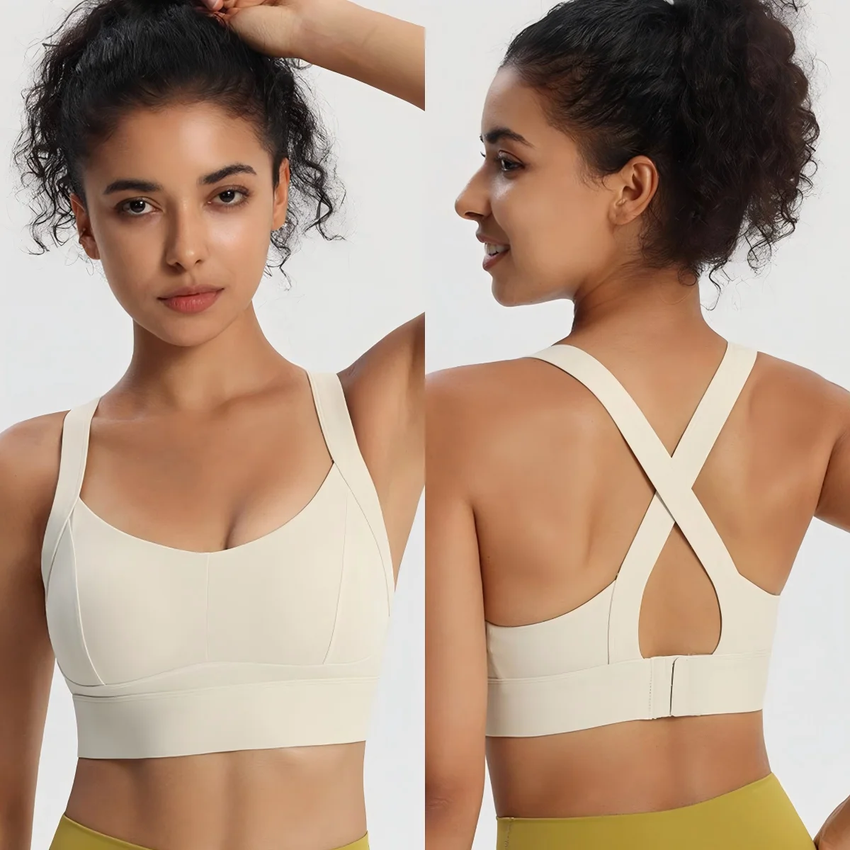 High-Impact支撑交叉背with宽肩with Sports Bra