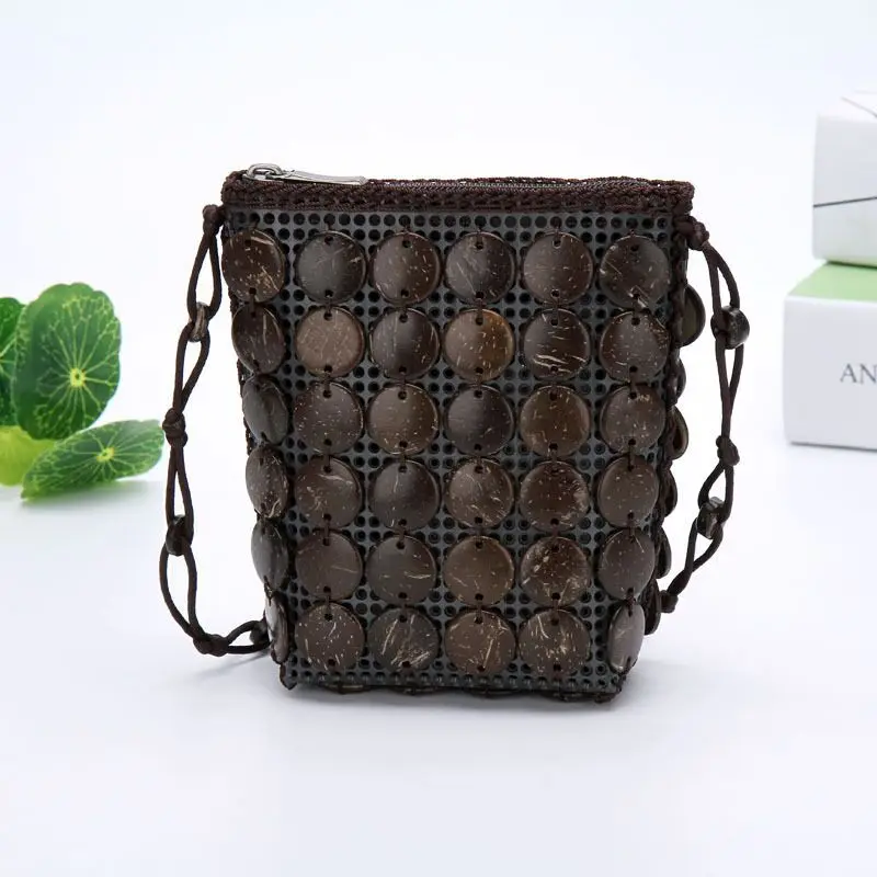 

100% Natural Handbag made Coconut shell handbag purse phone bag