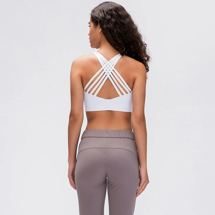 

Women High Quality Active Wear High Support Padded Bra Nest Back Sports Bra Custom Sportswear Fitness & Yoga Wear Shirts & Tops