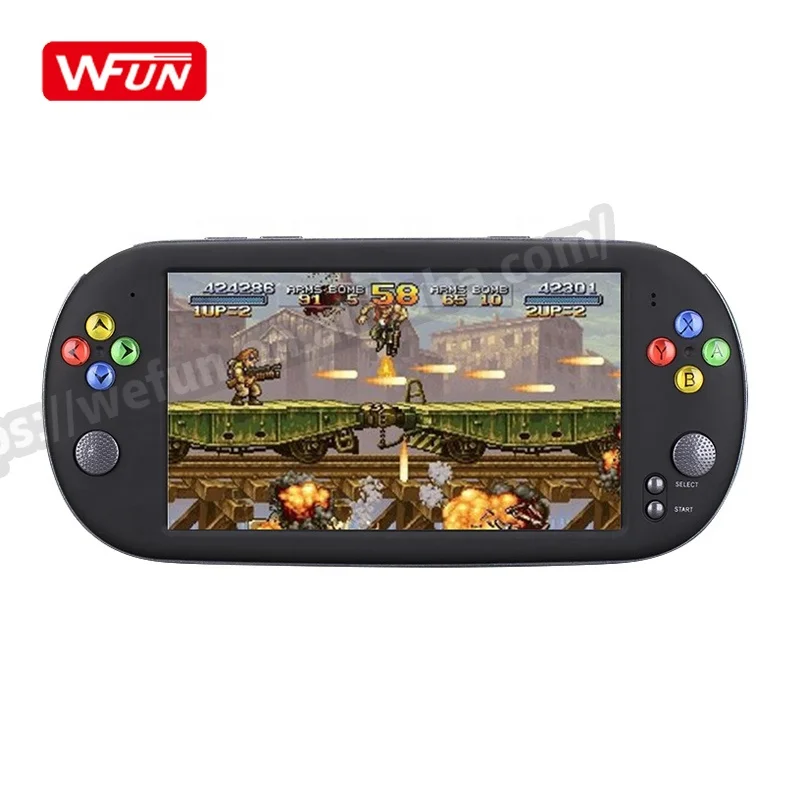 

Amazon Hot sell 32 bit Games X16 PSP 7 inch Handheld Game Player Consola Support TV Out for Arcade video game console, Black