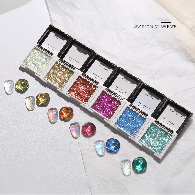 

Nail Supplies Liquid Type Nail Art Powder Glitter UV Gel Polish Solid Gel Polish Cream Nail, 6 colors and customized