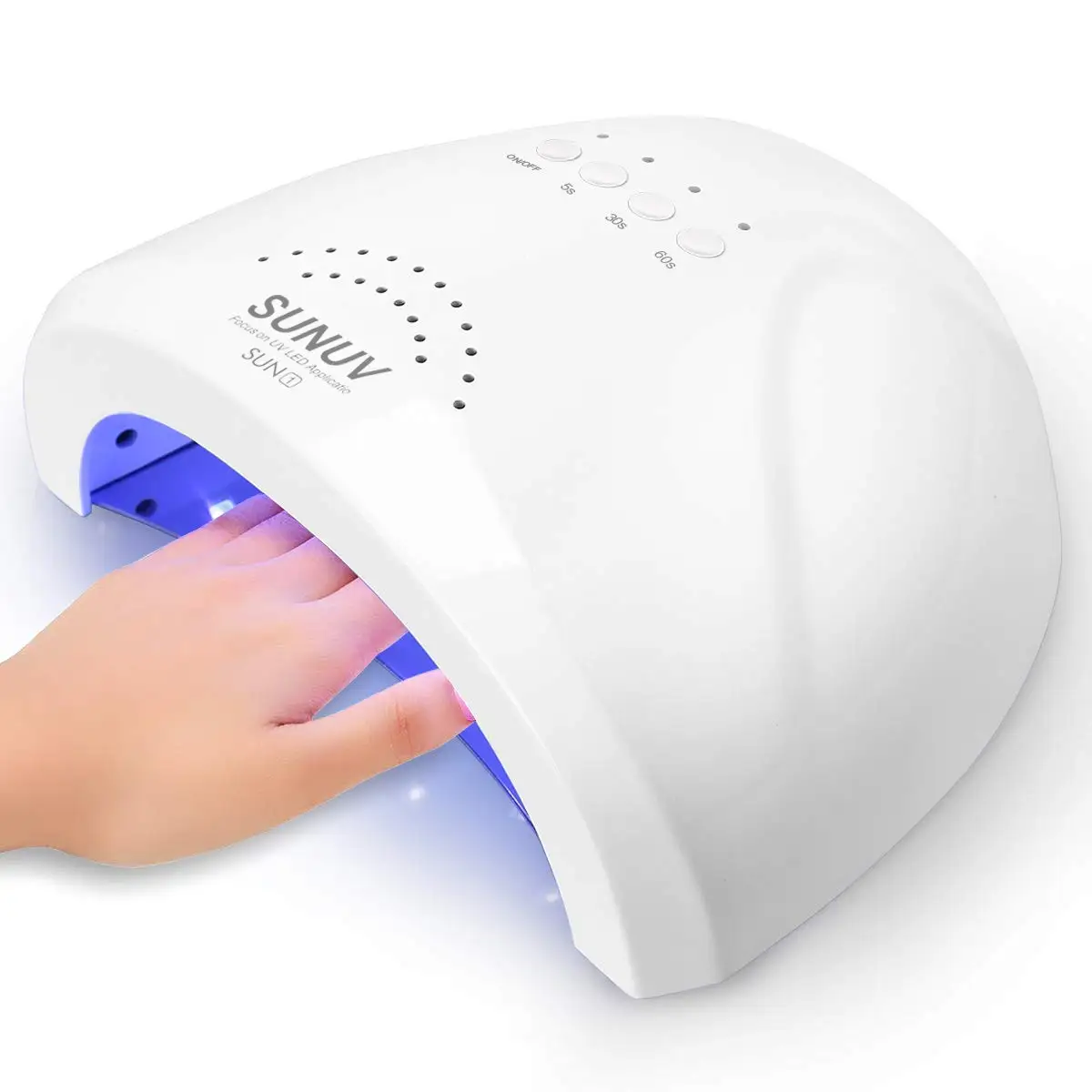 

Best Selling Automatic Sensing 48w UV LED Sun one Nail Lamp for Gel nail machine Nail Lamp, White pink