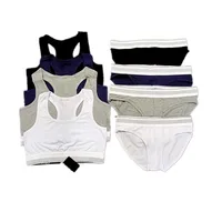 

big size branded wholesale stock cotton bra brief sets