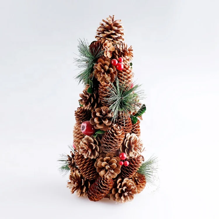 christmas tree christmas decorations indoor pine cones mini tree