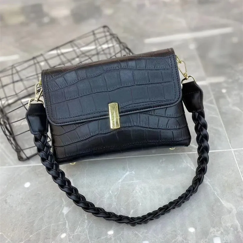 

new arrivals unique black ladies phone crossbody hand bag 2021 fashion grain stone pattern vegan leather handbags for women