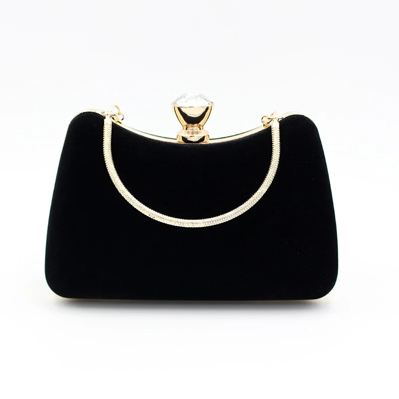 

The new velour wedding clutch bridal bag European and American style clutch purse evening purse ladies, Purple black green red and customized