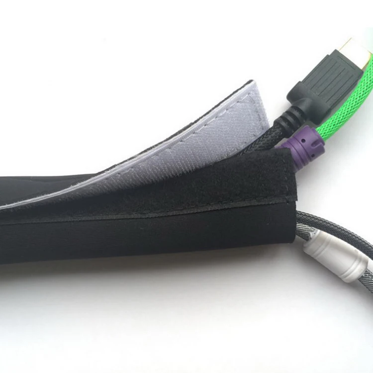 
High quality flexible 2-side reversible neoprene cable management sleeves 