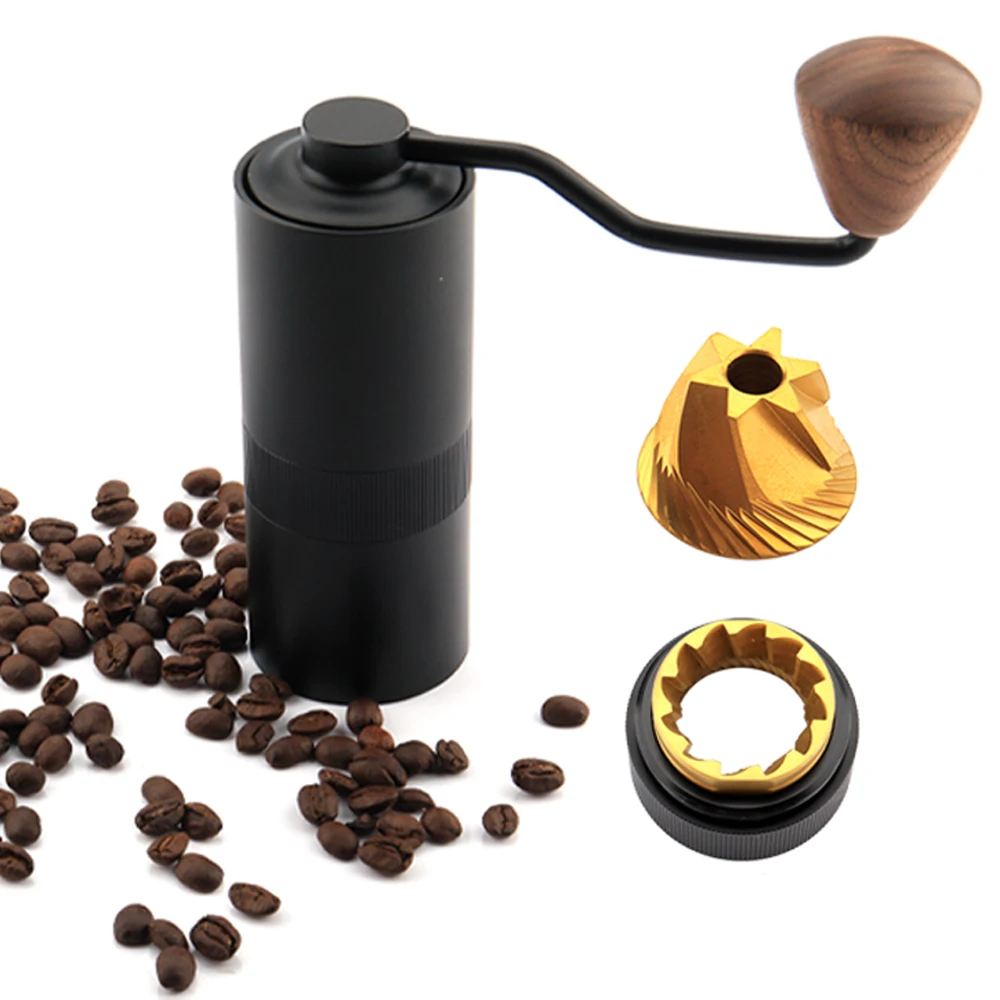 

38mm 6 Cores Titanium Burr High Precision OEM Manual Coffee Grinder set for Frecnch Press/Pour Over/Espresso Coffee