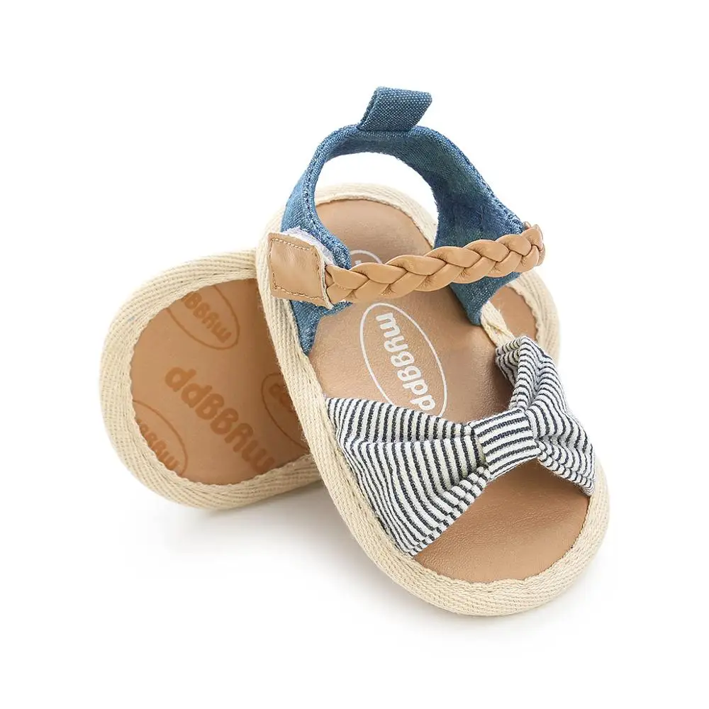 

Summer Soft Sole Shoes for Baby Girl Bowknot Sandals Toddler Infant First Walkers Baby Sandals, Purple,red,pink