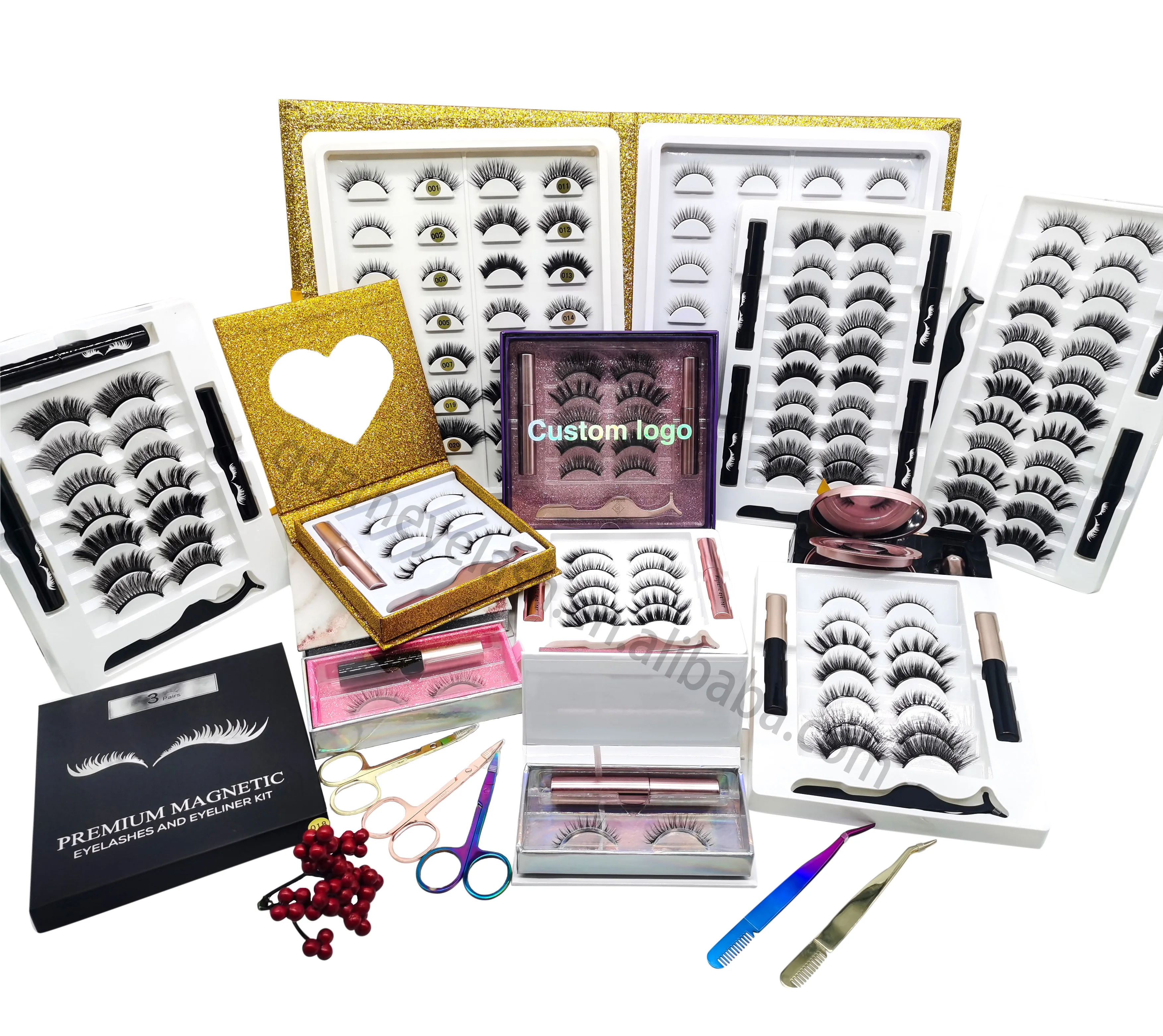 

2021 new fast shipping magnetic eyelashes manufacturers direct magnet eyelash set