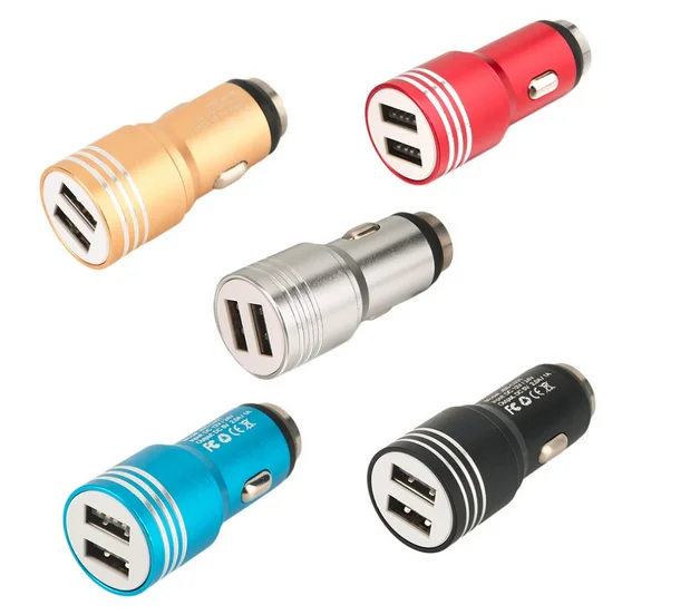 

Factory Price Car Charger Dual USB 2.4A Fast Charger Quick Charging Metal Safety Hammer USB Charger In Car Emergency