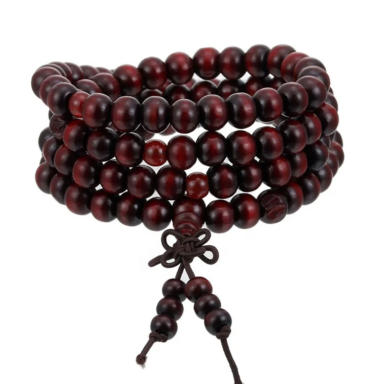 

8mm Natural Sandalwood Buddhist Buddha Meditation Wood Prayer rosary Bead Bracelet Bangles Women Men Jewelry 108 Beads, Picture shows