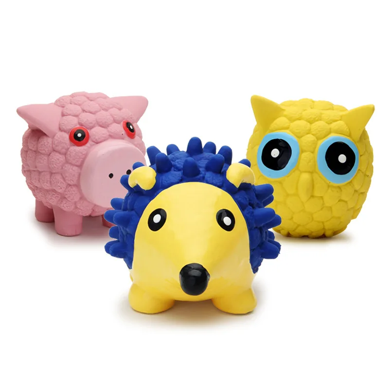 

Latex Fun Pet Toys Sound Cute Animal Model Dog Chew Toy Teeth Cleang Tossg Ball Toy Outdoor Pet Products Funny Cat Doll Toy