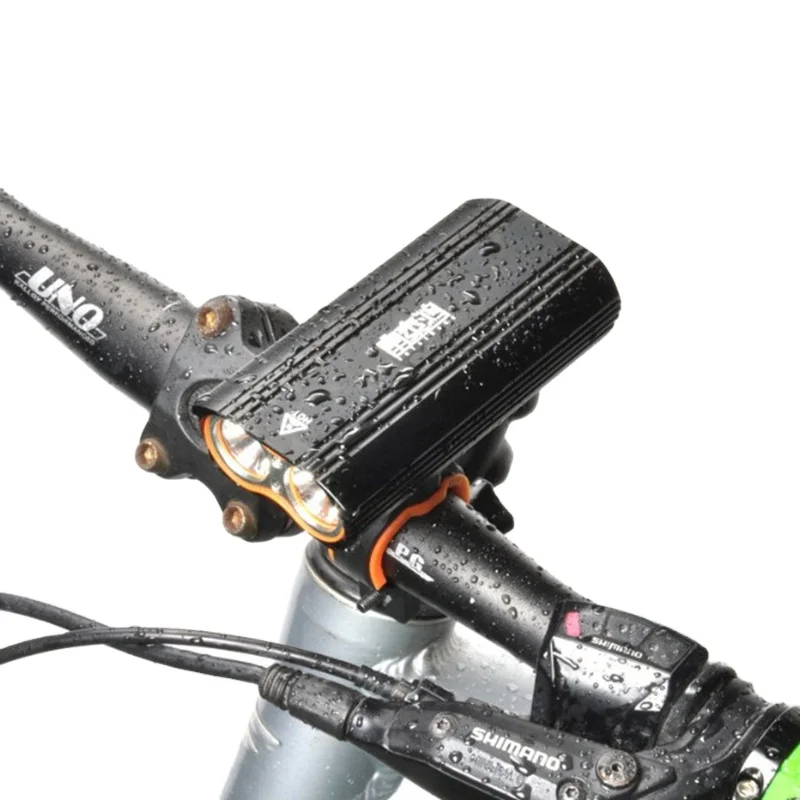 

Bicycle Light 2020 4400 mAh USB Rechargeable Double Bracket Optional Installation Bike Light Bicycle Light Rechargeable, Black,orange