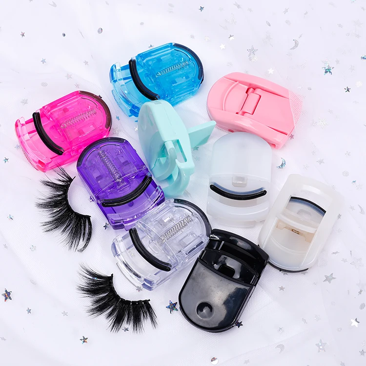 

wholesale private label portable makeup tools eyelash curler, custom small plastic new mini eyelash curler set, Multiple colours