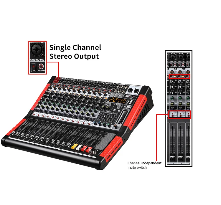 bmg pdx 8-channels small audio mixer