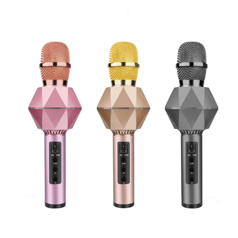 Amazon Best seller 7 Color Lights Magic Sound Home Wireless Karaoke Microphone