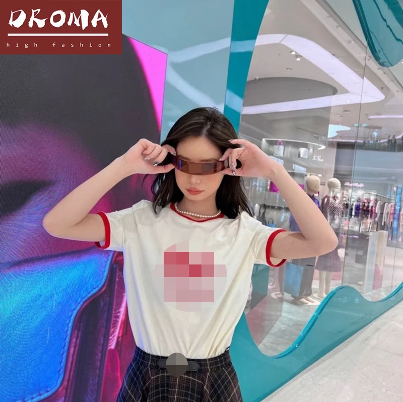 

Droma 2022 summer new fashion casual tops luxury designer clothes famous brands womens tshirts, Picture color